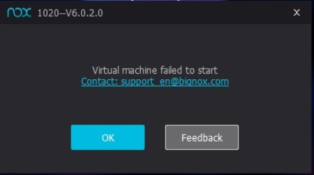Solutions For Error Code 10 1008 Virtual Machine Failed To Start Noxplayer