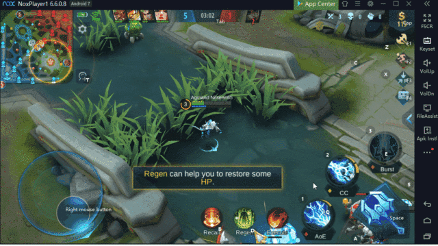 Tutorial Mobile Legends on PC Controller Aim Skills 